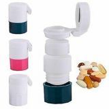 4 In 1 Handy 4 Layers Tablet Grinder Powder Pill Cutter Medicine Splitter Case