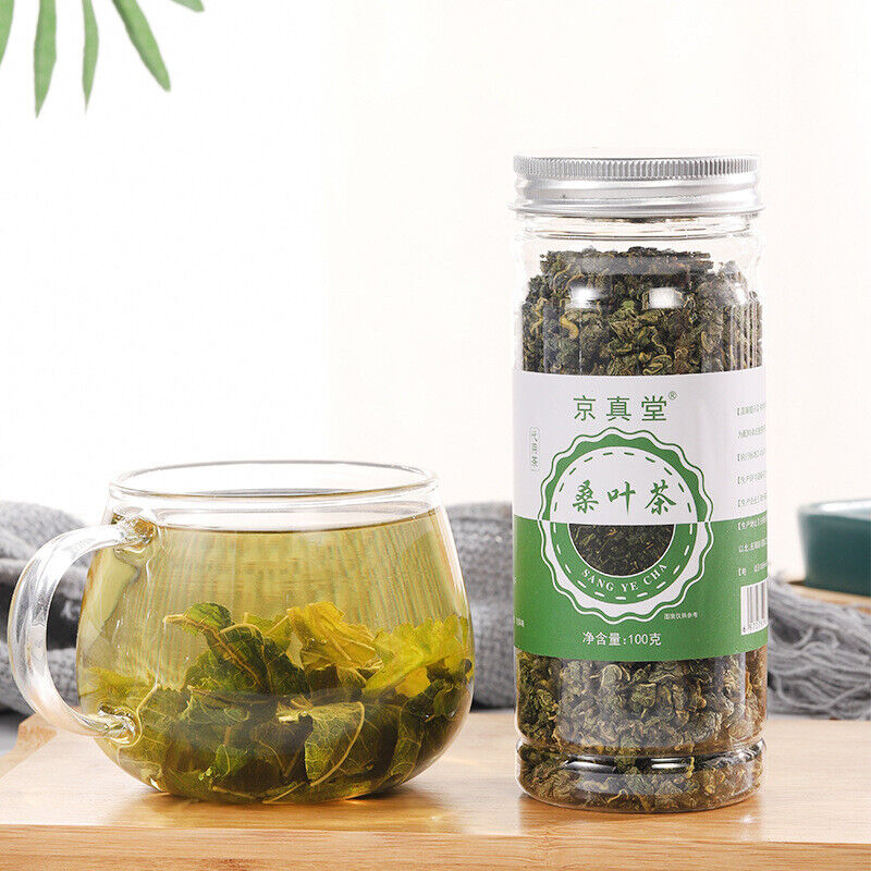 Mulberry Leaf Tea 100g Dried Herbal Tea in Bottle and Tin Packaging Main image