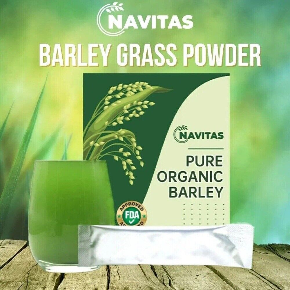 Navitas Barley Grass Powder 3gx20pcs Pure Organic Premium Natural Green Main image