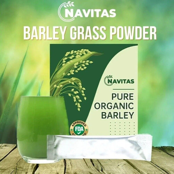 Navitas Barley Grass Powder 3gx20pcs Pure Organic Premium Natural Green