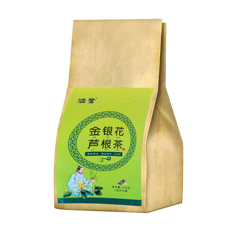 5g*30 Bags Chinese Herbal Tea Honeysuckle Reed Root Herb Medicine Organic Teabag