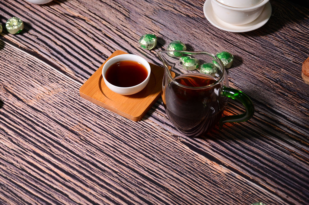 500g Yunnan lotus leaf mini tuo tea cake gold brick pu-erh tea ripe tea loose