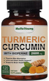 2600mg Max Potency with BioPerine Turmeric Curcumin with Ginger 95% Curcuminoids