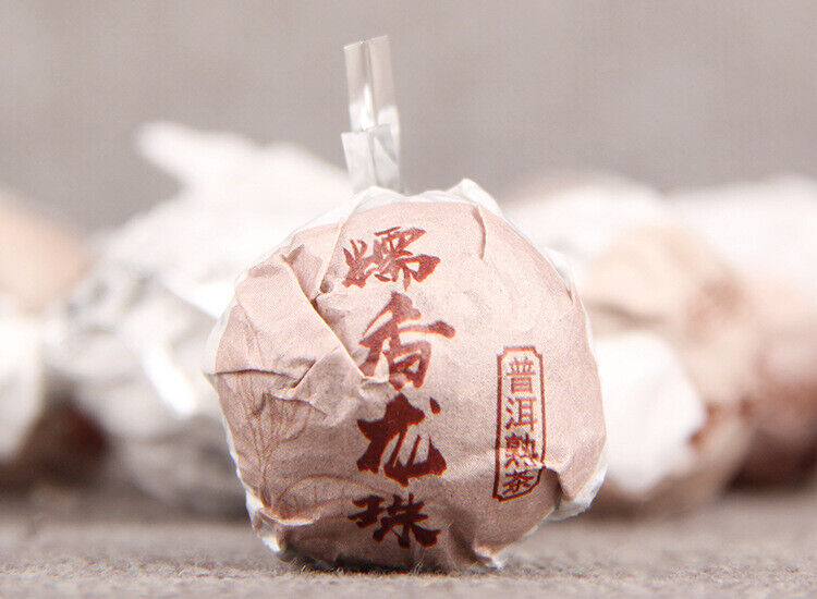 Glutinous Rice Fragrance Puerh Ripe Tea Dragon Pearl 500g Puerh Tea Tuocha