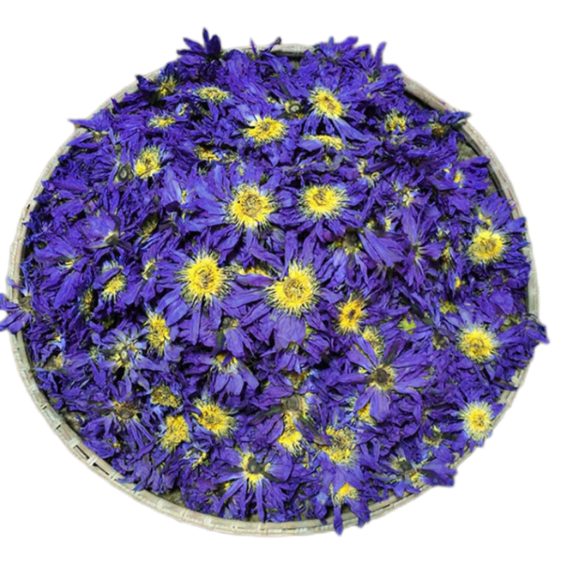 Dried Loose Blue Lotus Flower Herbal Tea 100g Nymphaea Caerulea Savigny Main image