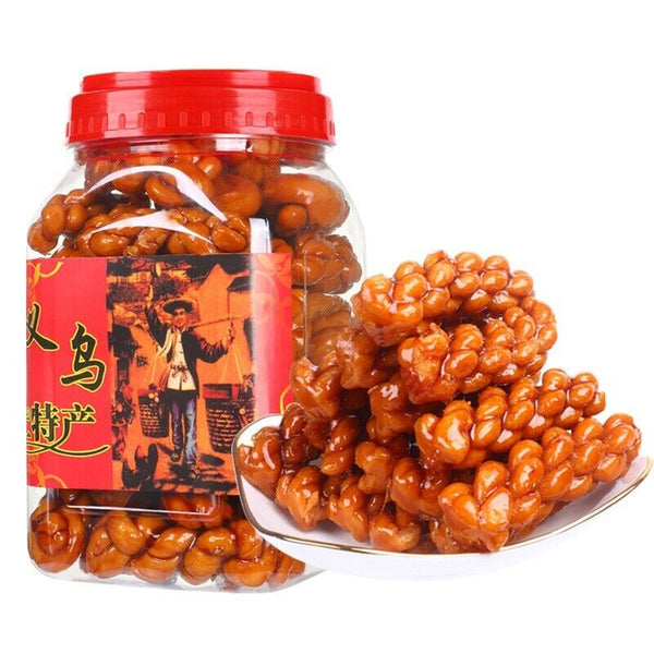 Yiwu Red Sugar Twisted Donut Black Sesame Snack Traditional Treats