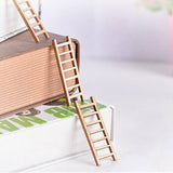 3pcs Mini Wooden Step Ladder Furniture Tools Fairy Garden Miniatures Decoration