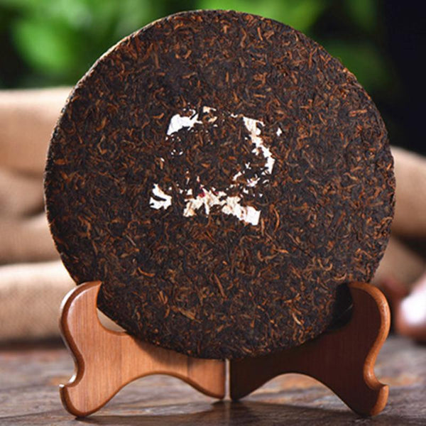 TemuTea 357g Yunnan Wild Puerh Ripe Tea Puer Tea Golden Bud Pu Er Palace Seven Cakes Tea