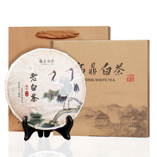 300g(10.58Oz) Fuding White Tea Date White Tea Cake Tea Gift Box Packaging