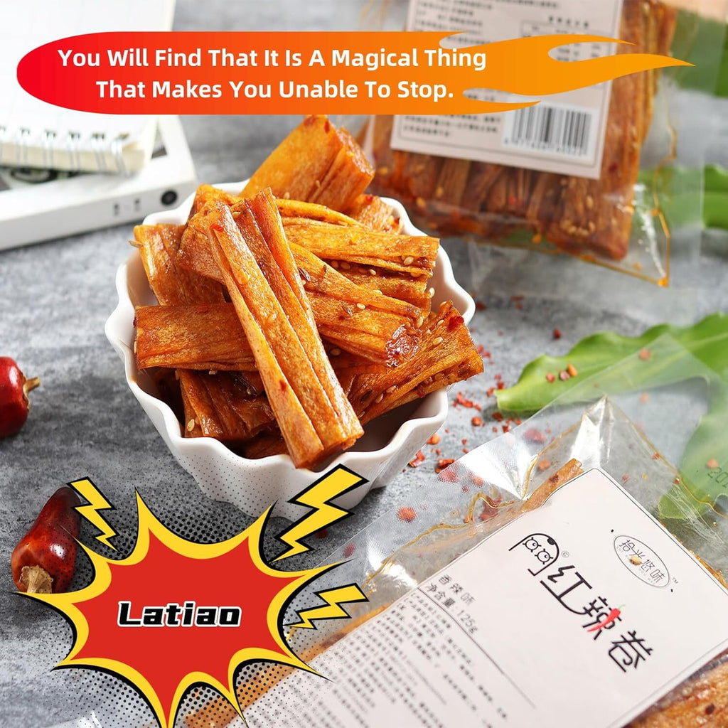 Pikanter Streifen Latiao Snack Chinesische Spezialität Veganer Pikanter Snack