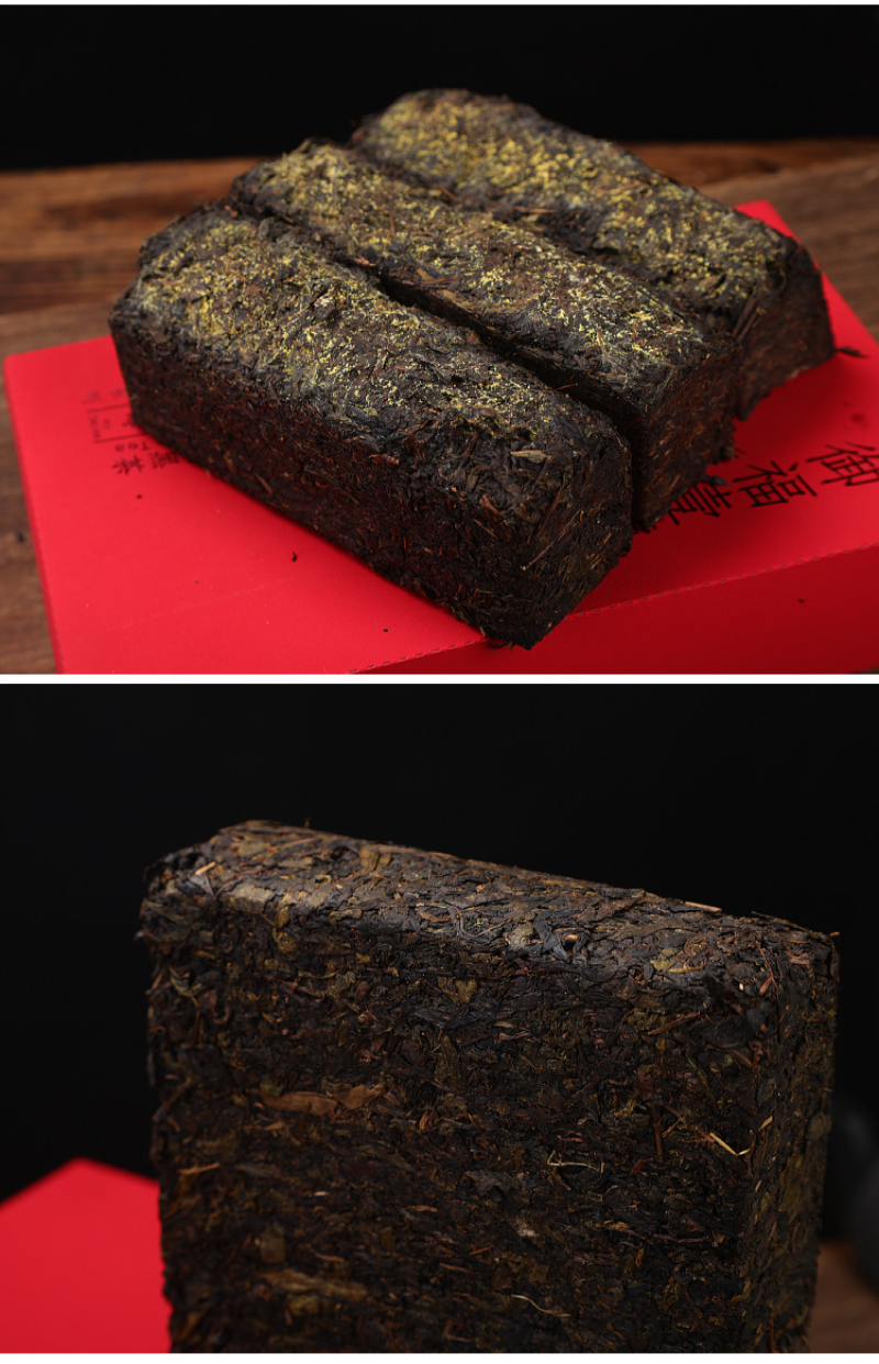 1kg Hunan Anhua black tea handmade brick tea Tianjian JinhuaFu brick black tea