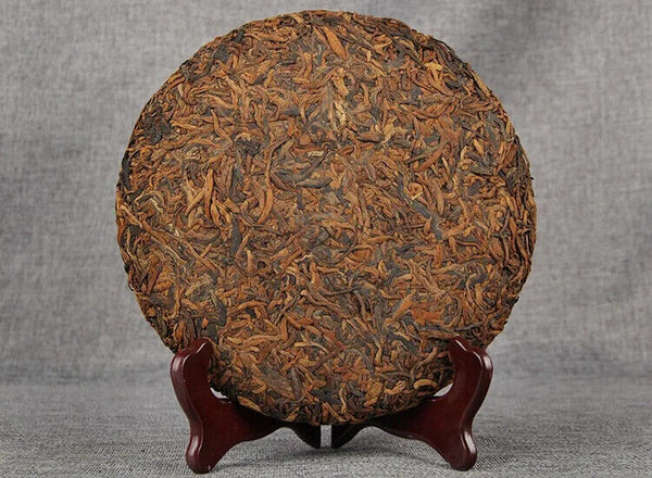Qizi Cake Tea Yunnan Tea King Golden Cake Ripe Puerh Compressed Cake 357g