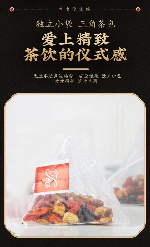 Ginseng 5-Herb Tea - Mulberry, Goji, Barley, Red Date, 150g, Wellness Tea Bags