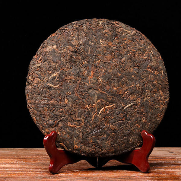 357g Yunnan Pu'er Tea Mature Tea Old Pu'er Yunnan Qizi Cake Aged and Fragrant