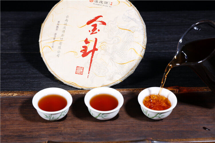 Puerh Tea Ripe Tea Black Tea Golden Needle Puerh Tea Cake Seven Cakes Tea 357g