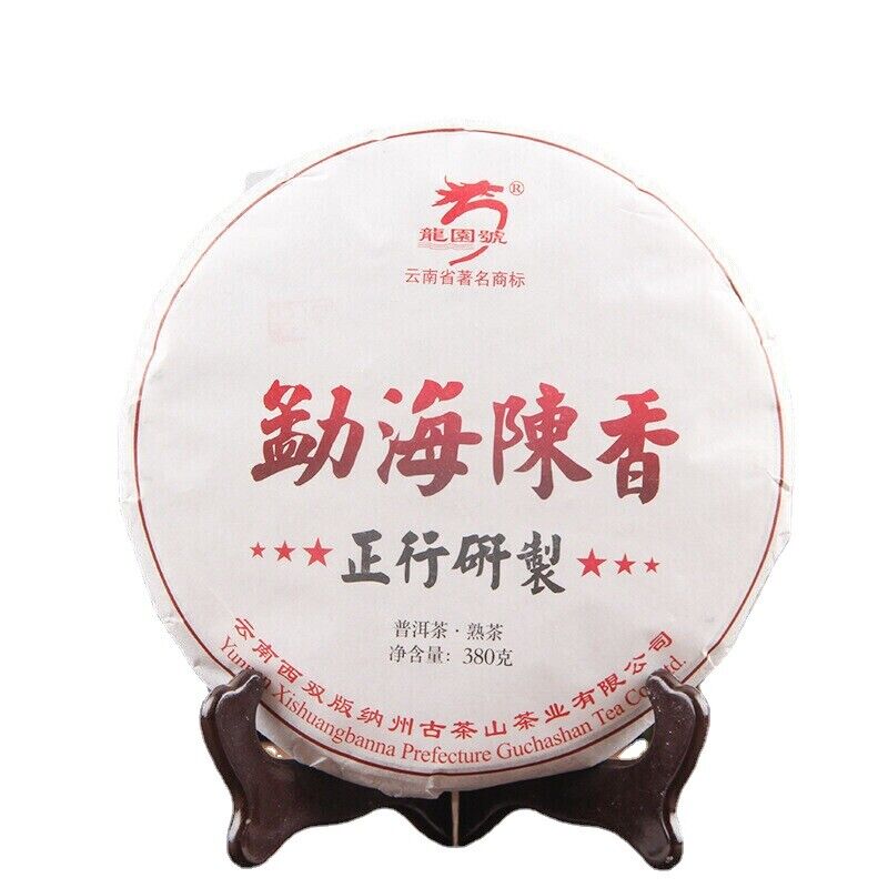 TeaPu'er Tea Cake Chinese Cooked Pu-erh Black Tea Natural 380g Menghai Big Tree