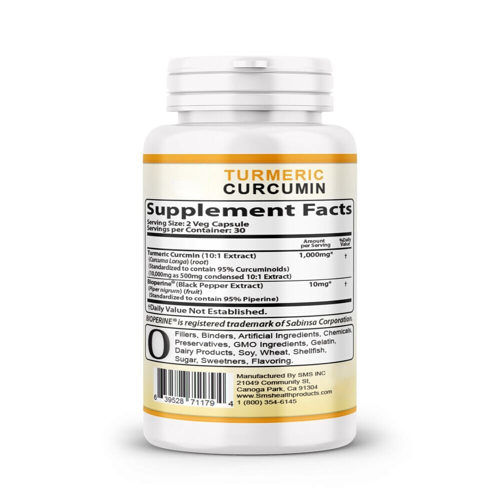 Triple Strength Capsules Turmeric Curcumin with Ginger 120 and Bio pepper 2600mg