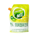 400G Guozhen Juice Fruity Powder Orange/Lemom/Grape/Peach Flavor  Solid Beverage