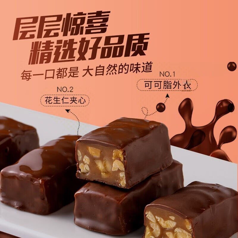 Chocolate Energy Bars with Peanut Filling Bulk Pack for Wholesale and Gifting