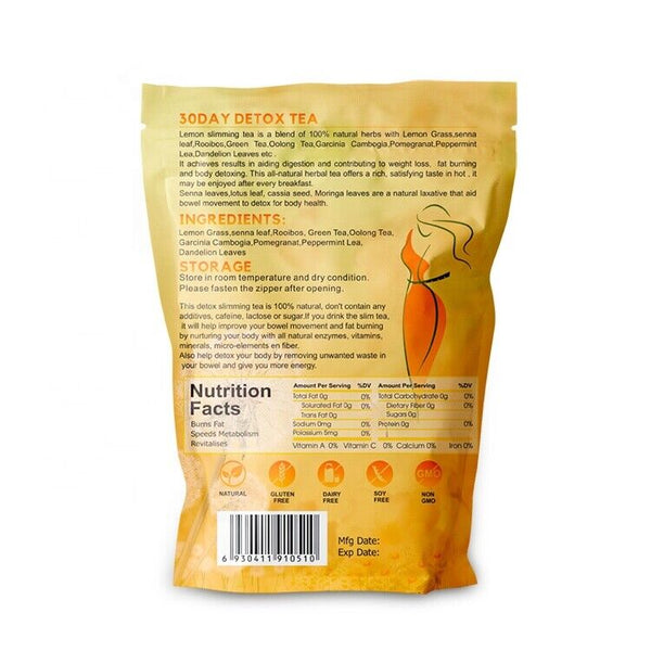 30 Days Detox Flat Tummy Tea Tradition Herbal Diet Weight Loss Tea Senna Unisex