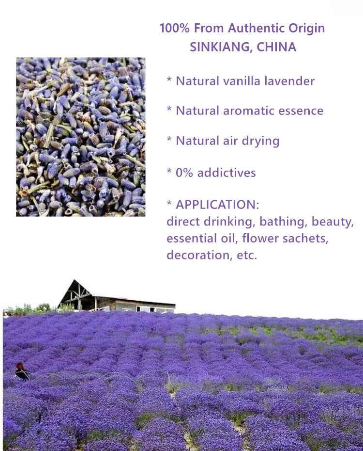 Organic Lavender Dried Flowers Perfect for Tea Lemonade Baking Baths 500g