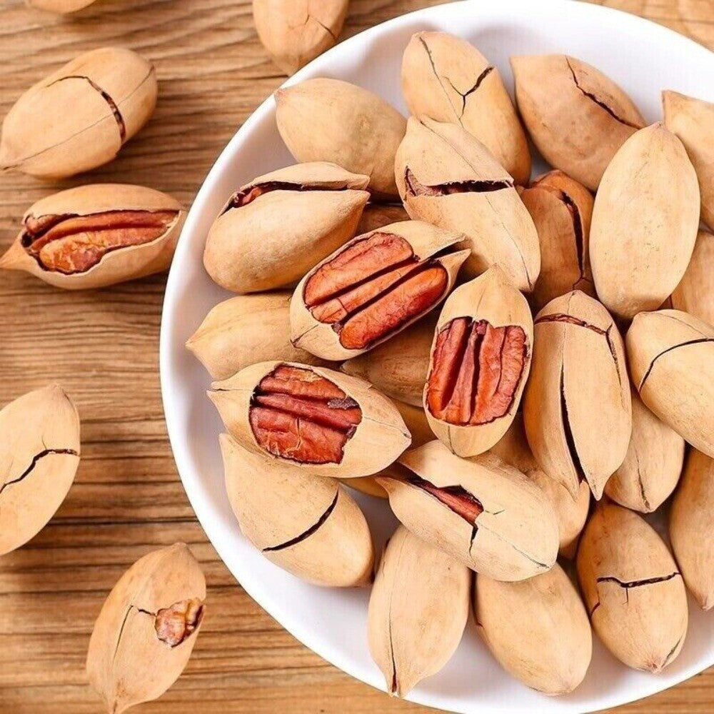 Cream Flavored Hand Peeled Pecan Nuts Bulk Premium Canned Snack Secondary image