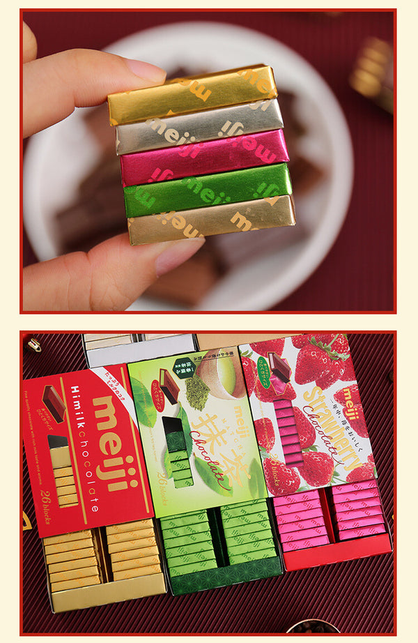 Meiji Piano Chocolate Milk Strawberry Sandwich Chocolate Japan Snack 120g / Bag