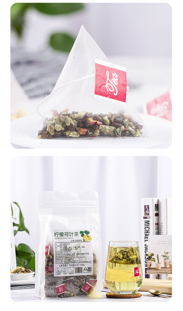 Lemon Lotus Leaf Tea Combination Triangle Tea Hawthorn Lemon Honey Tea Bag