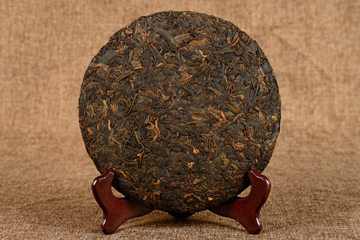 357g Yunnan Pu'er Tea Old Banzhang Glutinous Fragrance Seven Seed Cake Ripe Tea