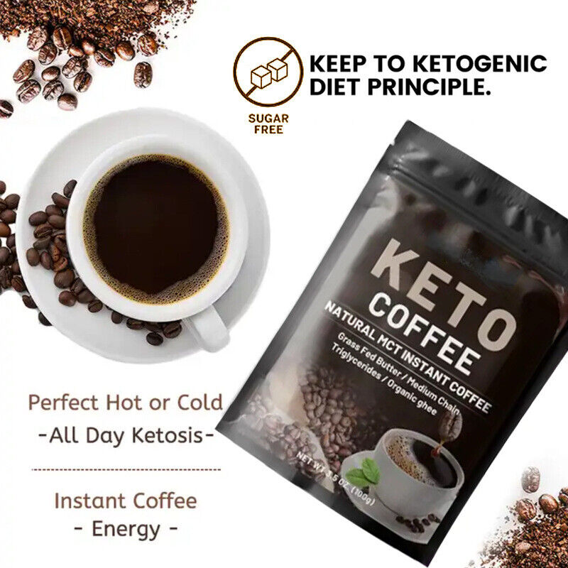 KETO Coffee Fitness Instant Festes Getränk ketogen 100g Black Coffee 100g