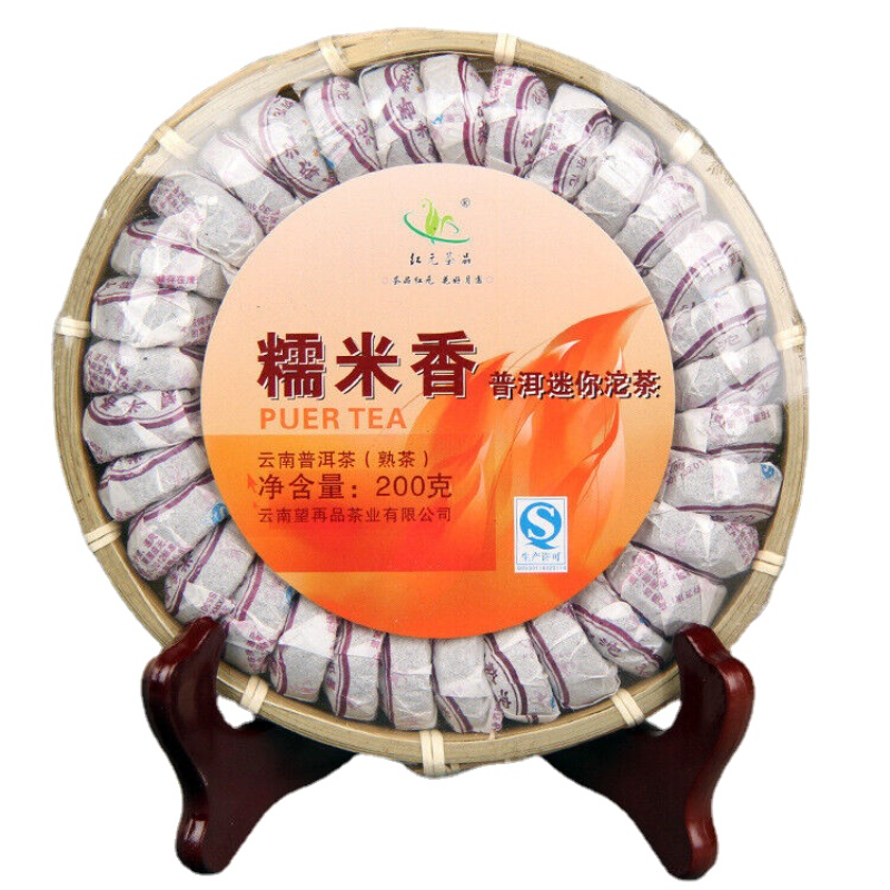 Pu-erh ripe tea natural glutinous aroma red yuan tea products mini small tuo tea