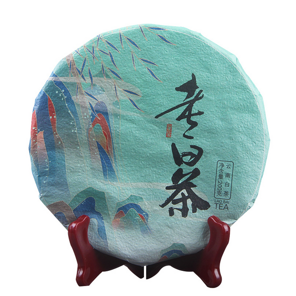 200g Old White Tea Ancient Tree Tea Cake Yunnan Yiwu Organic Spring Tea