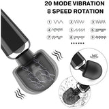 8 Speeds 20 Vibrating Patterns Massage Wand Personal Massager USB Rechargeable