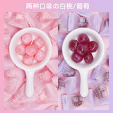 White peach candy, wedding candy, fruit candy, hard candy, snacks, and snacks