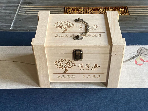 500g Daxue Mountain First Spring Old-growth Loose Tea Puerh Raw Tea Wooden Case
