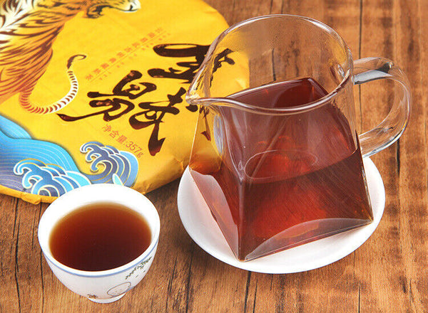 357g Puerh Ripe Tea Cake 普洱茶熟茶 金毫熟茶饼易武正山茶金易武饼茶