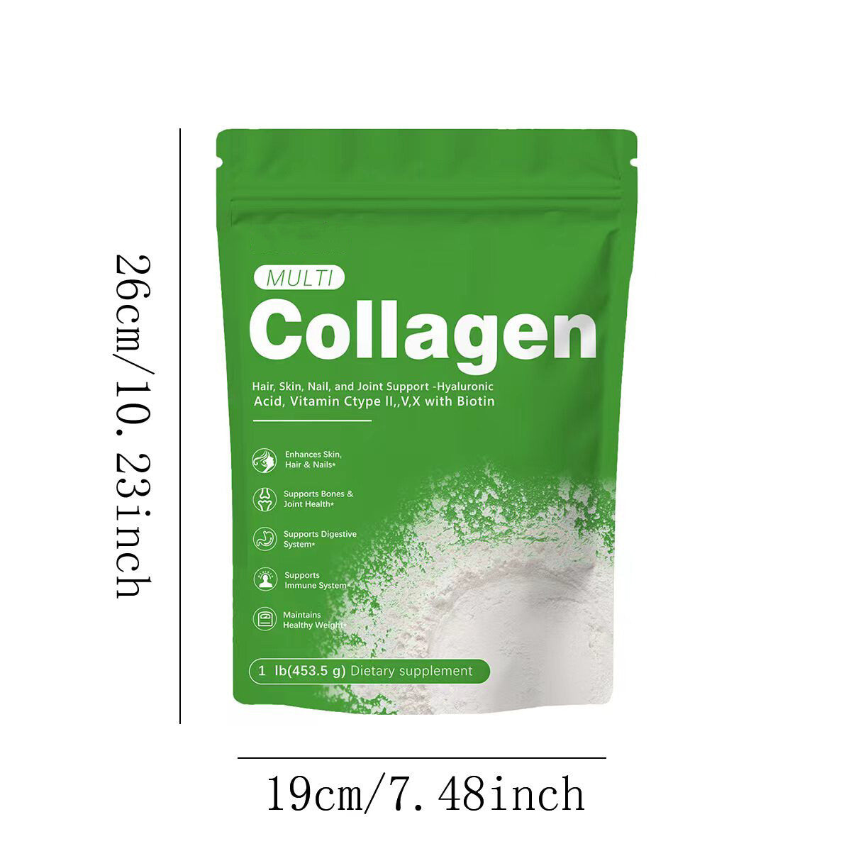 Premium Collagen Supplement 1lb(454g) New Multi Collagen Powder Secondary image