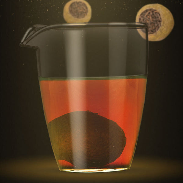 Premium Pu-erh Ripe Tea with Small Green Tangerine 500g in Wooden Barrel