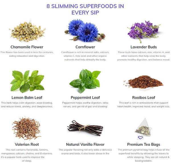 Skinny Fit Slimming Tea Flat Belly Detox Herbal Tea for Weight Loss Support