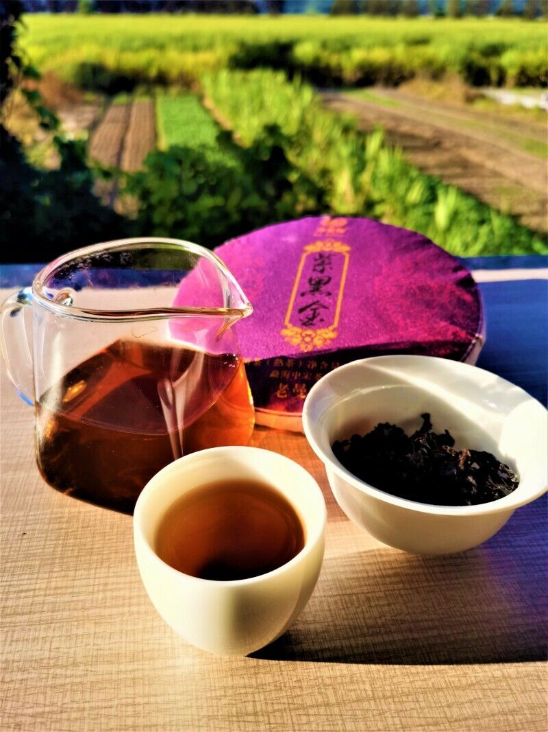 357g Top Pu'er Ripe Tea Cake Brown Mountain Ancient Tree Tea Premium Black Tea