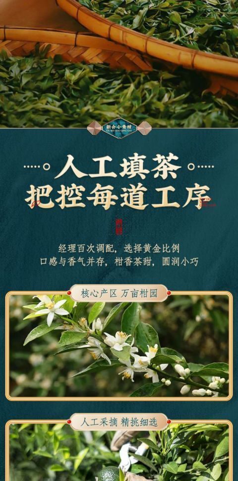 Small Green Citrus Xinhui Raw Sun Palace Puerh Tea Ripe Tea Chenpi Green Citrus