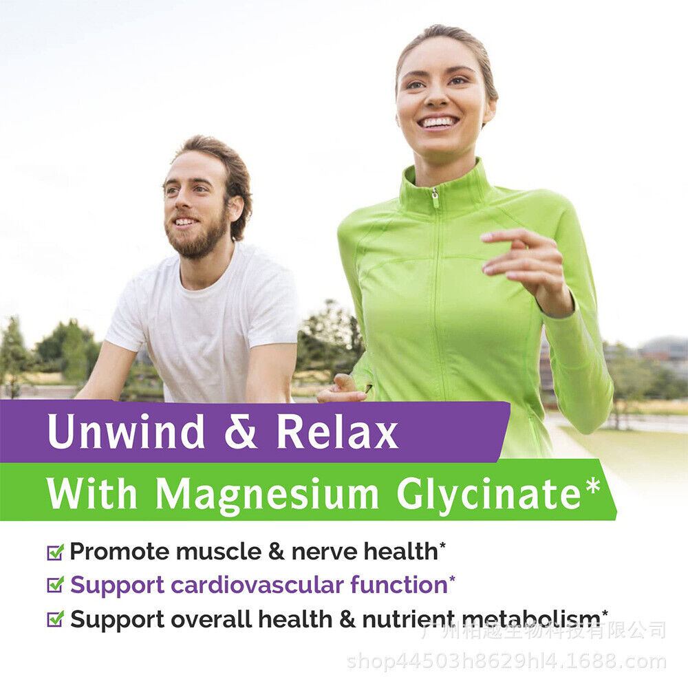 Magnesium Glycinat 500mg.240 Kapseln für Schlaf, Stress Entlastung Stützknochen Secondary image