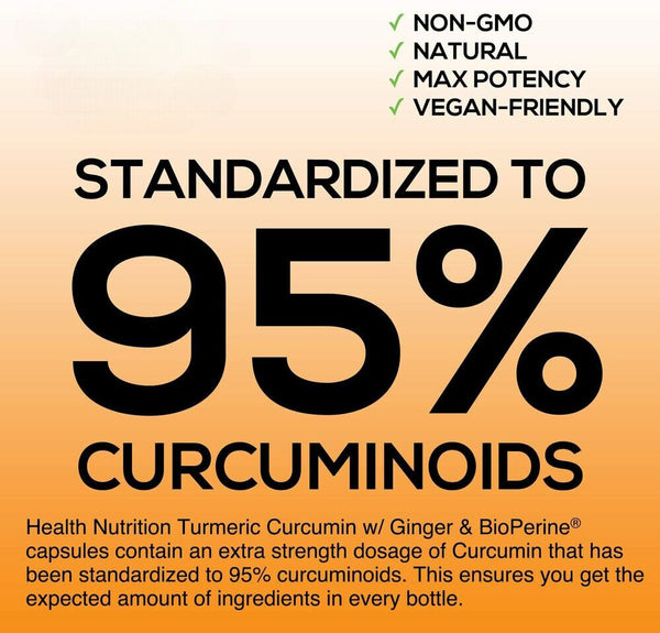Turmeric Curcumin 2200mg with Ginger & Black Pepper for High Absorption
