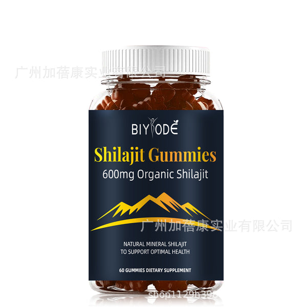 100% Vegan Organic Shilajit Gummies Cognitive Energy Support 60 Count