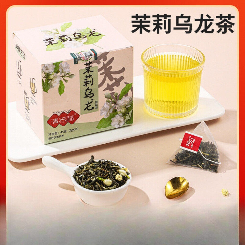 Jasmine Pearl Oolong Tea Hand Rolled Blooming Bags Floral Aroma 45g Secondary image