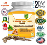 100% Natural Turmeric Curcumin  Arthritis Joint supportwith Ginger Black Pepper