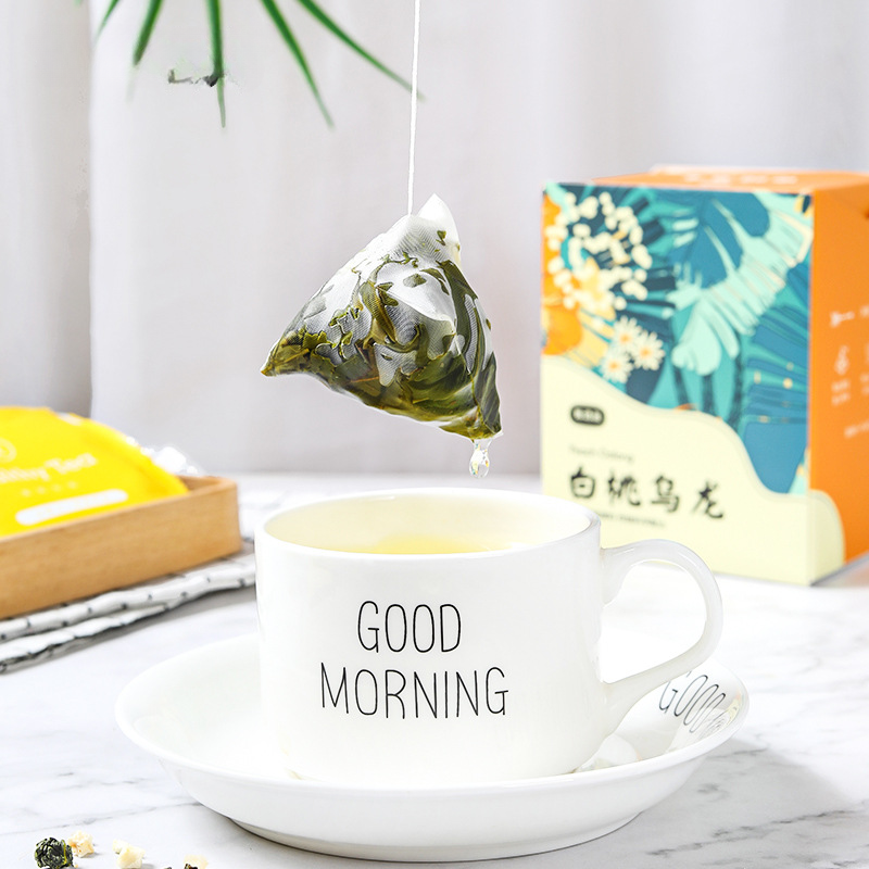 30g Box packed triangular tea bag white peach oolong tea flower fruit tea bag