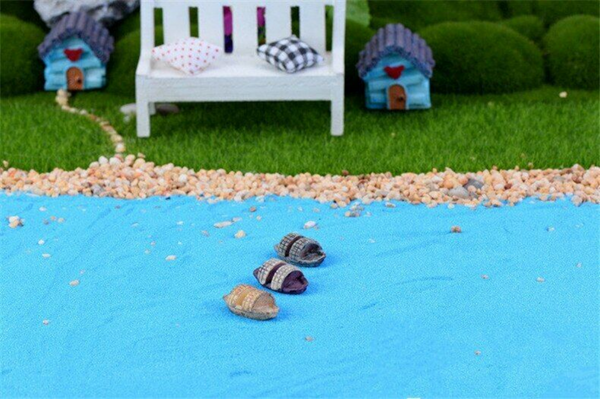 Mini 4pcs Garden Deco Creative Handicrafts Umbrella Boats Decoration Supplies