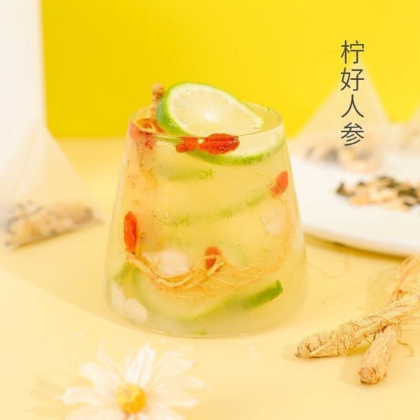 Ginseng Oolong Tea 30 Bags Triangle Fruit Blend for Milk Tea Shop