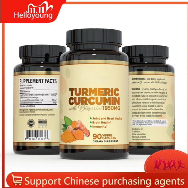 Boost immunity 100%Pure Turmeric Curcumin with Bioperine Health Care